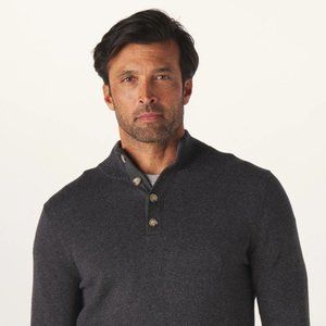 Normal Brand Roll Hem Button Pullover (Charcoal)